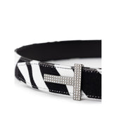 Tom Ford Black And White Leather Regular Belt